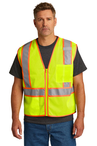 Zenisco Inc ANSI 107 Class 2 Mesh Zippered Two-Tone Vest