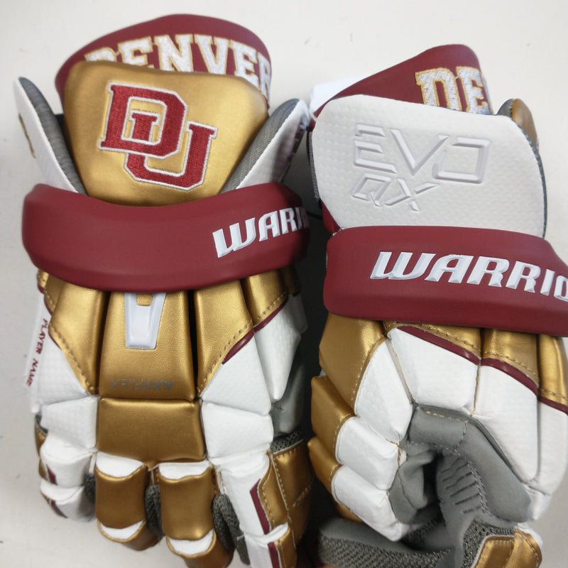 Load image into Gallery viewer, Warrior EVO QX sample custom DU Lacrosse Gloves size Large NEW
