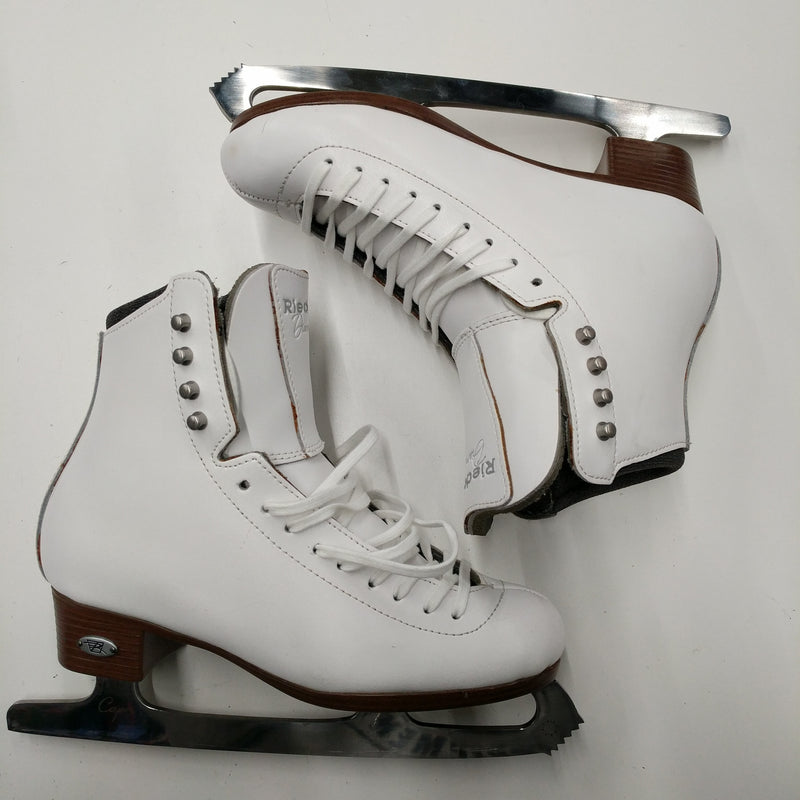 Load image into Gallery viewer, Slightly Used Riedell Diamond Size 4.5 Figure Skates
