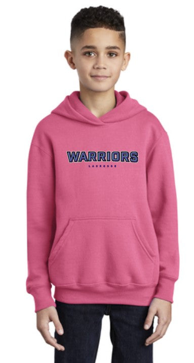 Load image into Gallery viewer, Warriors Lacrosse Cotton/Poly Youth Hoodie
