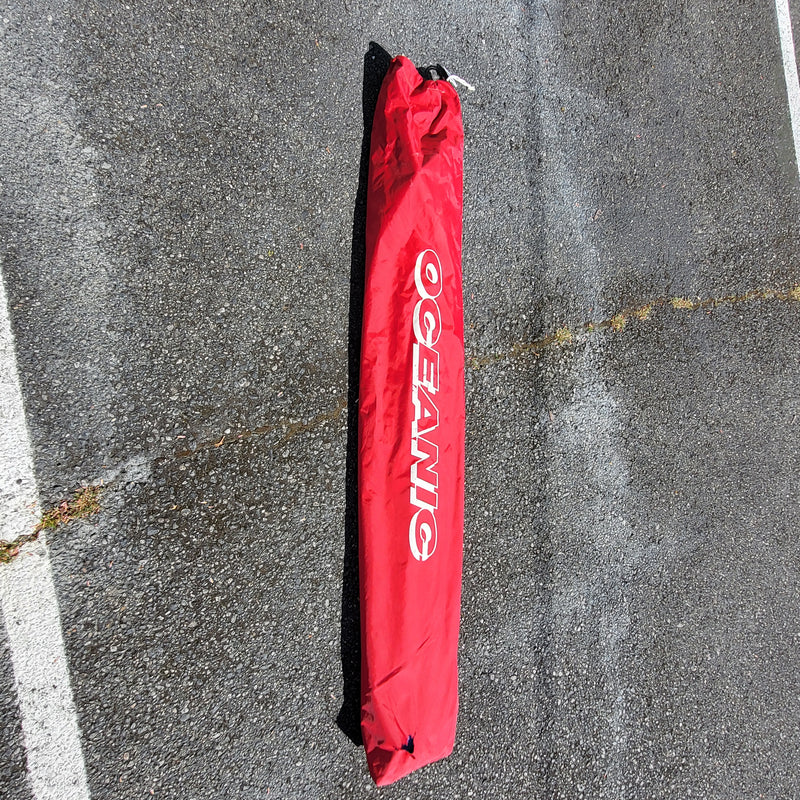 Load image into Gallery viewer, Used Oceanic Windsurfing Sail 5.0 Meters (White/Blue) With Carry Bag
