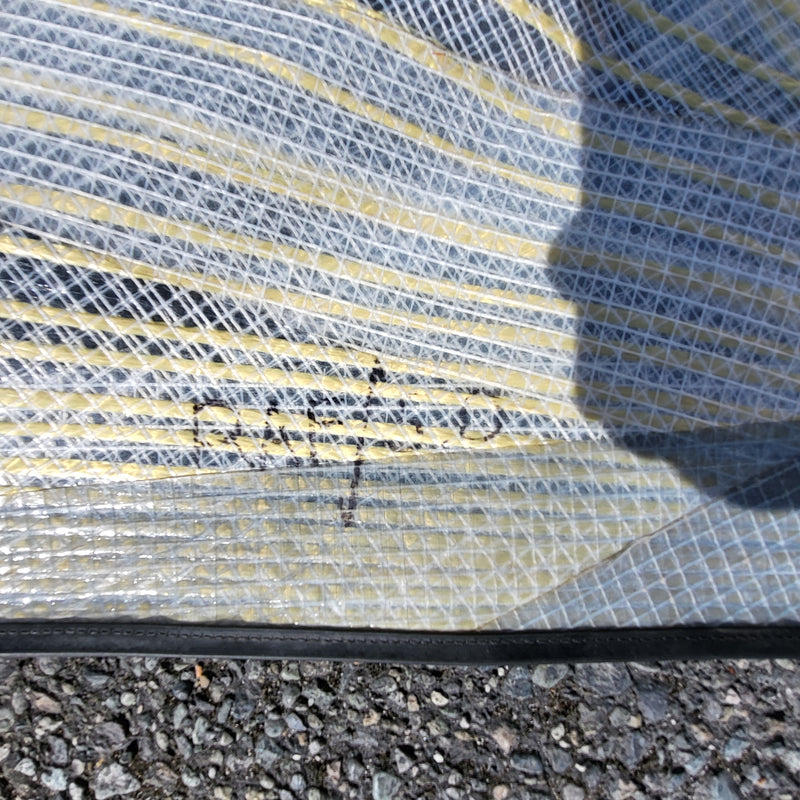 Load image into Gallery viewer, Used Oceanic Windsurfing Sail 5.0 Meters (White/Blue) With Carry Bag

