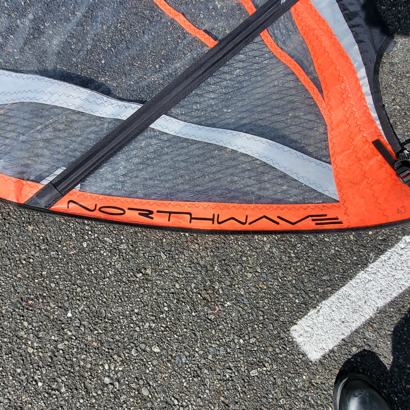 Load image into Gallery viewer, Used Northwave Windsurfing Sail 4.7 Meters (Grey/Orange)
