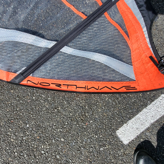 Used Northwave Windsurfing Sail 4.7 Meters (Grey/Orange)