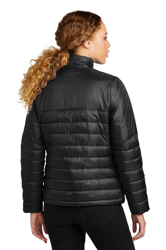 Load image into Gallery viewer, SKIS Eddie Bauer Ladies Quilted Coach Jacket SK Logo
