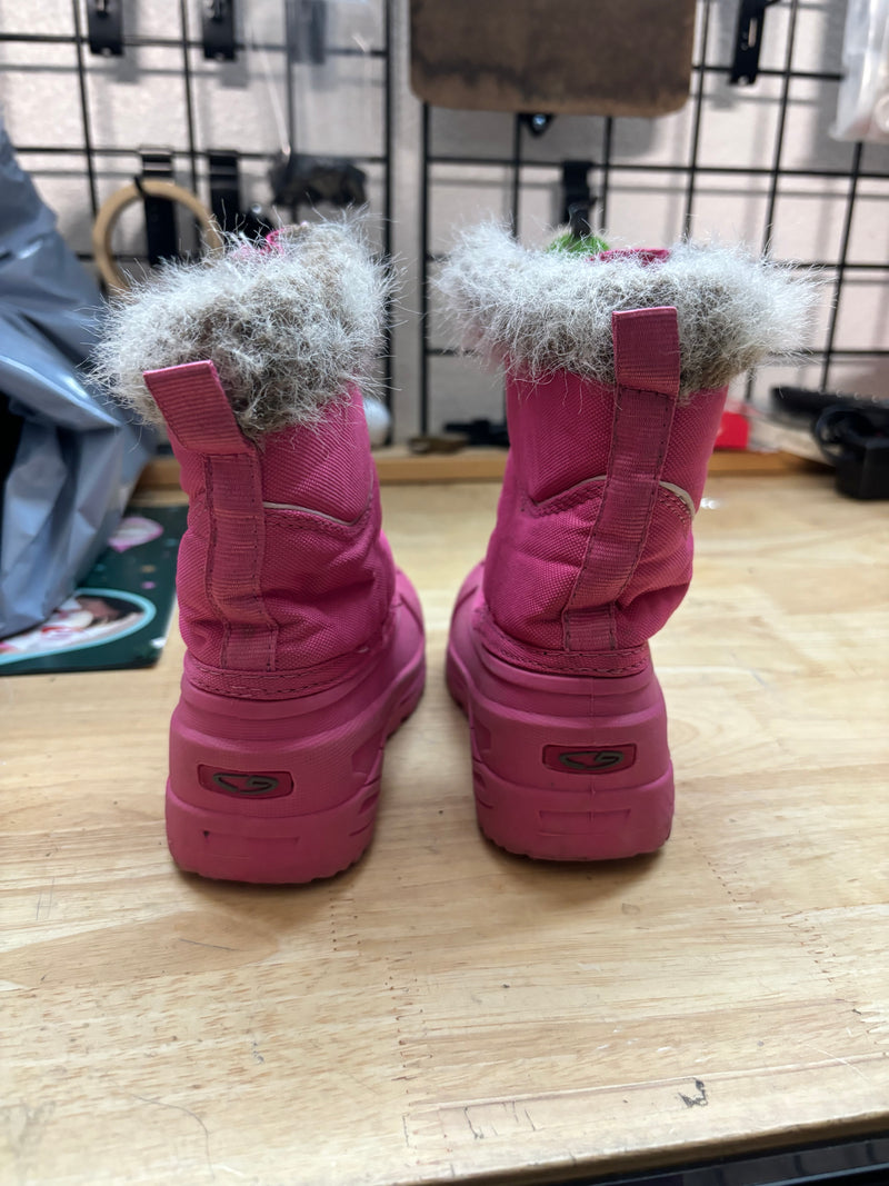 Load image into Gallery viewer, Used Girls Size 9 Pink Winter Boots
