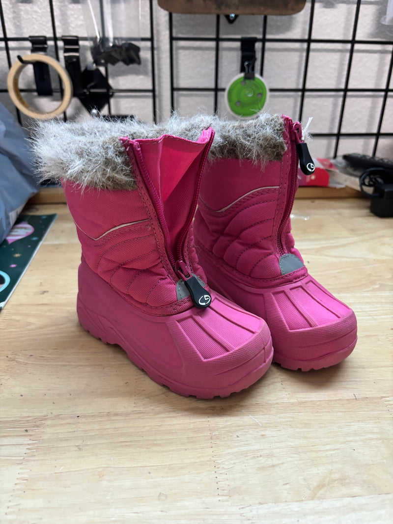 Load image into Gallery viewer, Used Girls Size 9 Pink Winter Boots
