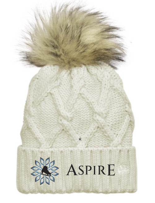 Load image into Gallery viewer, Aspire Academy Faux Fur Pom Beanie

