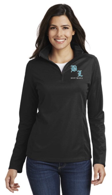 Load image into Gallery viewer, Bonney Lake Softball Ladies Mesh Pinpoint 1/2 Zip
