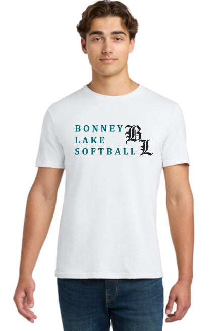 Bonney Lake Softball Softstyle Cotton Adult Tshirt (BL Logo)