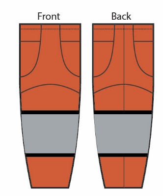 Load image into Gallery viewer, Bandits RHL Alternate Orange Hockey Socks
