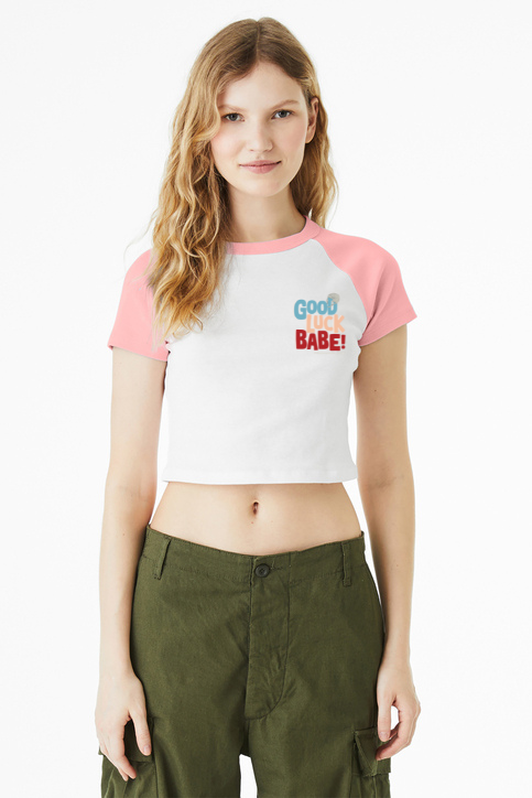 Load image into Gallery viewer, Femininomenons Women's Raglan Cropped T-Shirt

