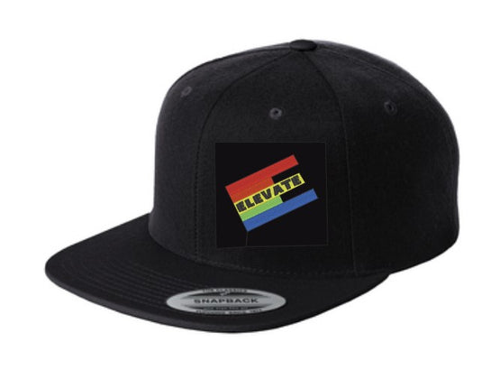 Elevate Rainbow Logo Pride Flat Bill Snapback Cap