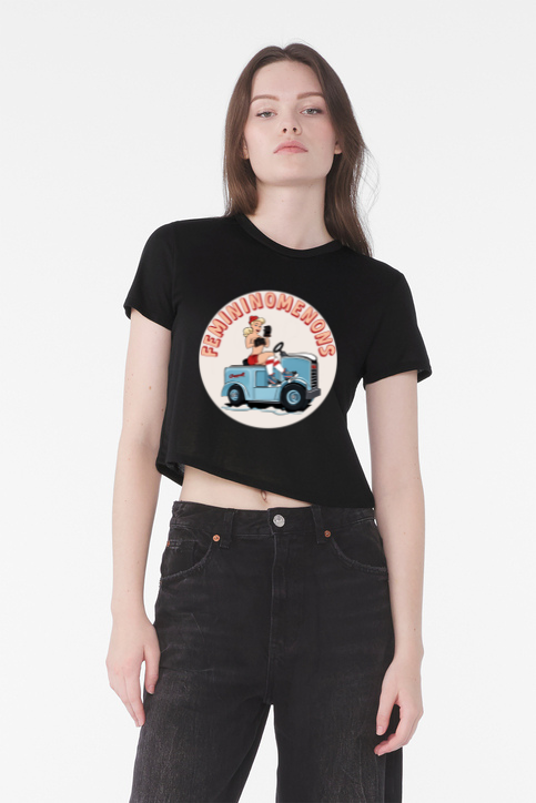 Load image into Gallery viewer, Femininomenons Women's Cropped Flowy T-Shirt
