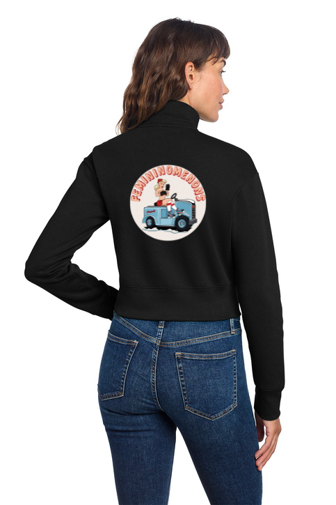 Femininomenons Double Logo Women's Cropped V.I.T. 1/2 Zip Fleece