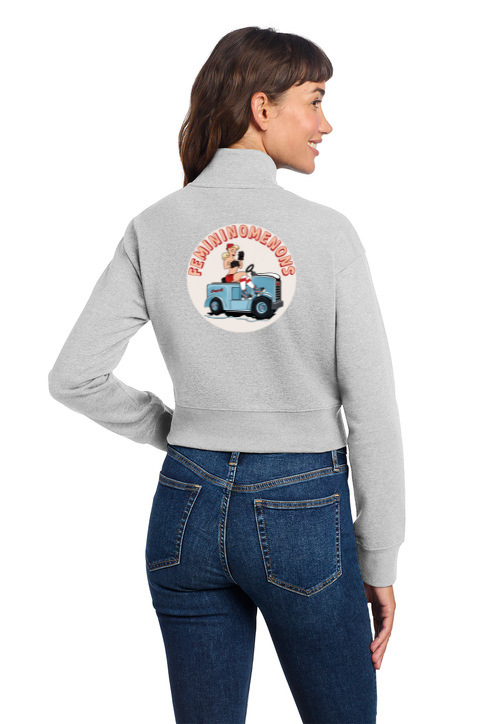 Load image into Gallery viewer, Femininomenons Double Logo Women's Cropped V.I.T. 1/2 Zip Fleece
