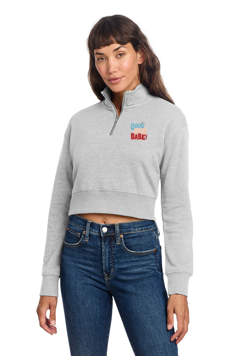 Load image into Gallery viewer, Femininomenons Double Logo Women's Cropped V.I.T. 1/2 Zip Fleece

