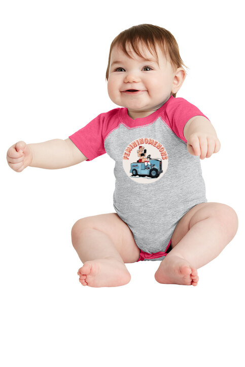 Load image into Gallery viewer, Femininomenons Infant Baseball Jersey Bodysuit
