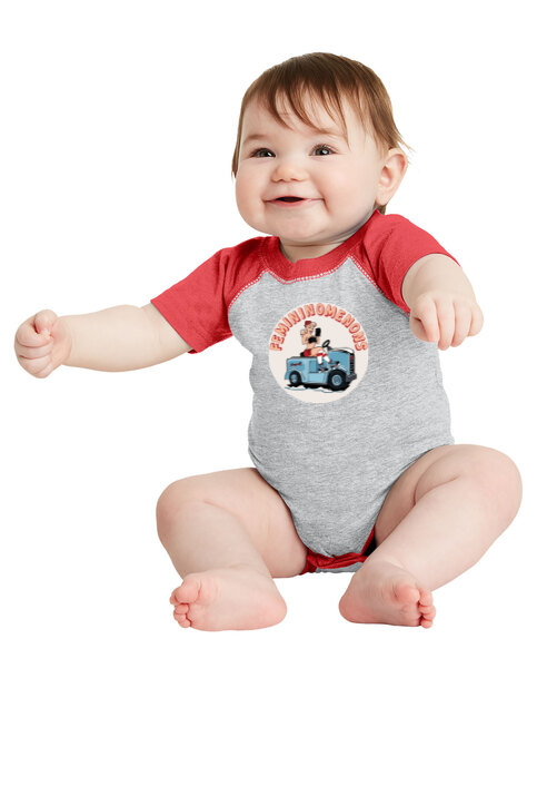 Load image into Gallery viewer, Femininomenons Infant Baseball Jersey Bodysuit
