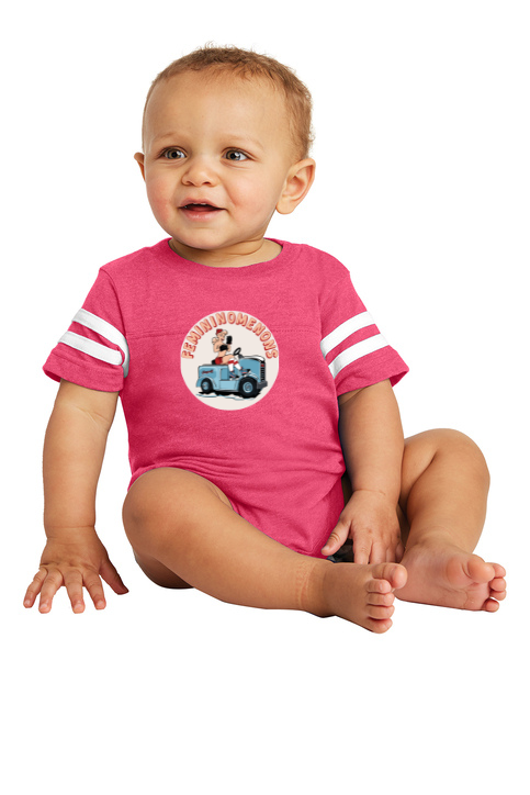 Load image into Gallery viewer, Femininomenons Infant Football Jersey Bodysuit
