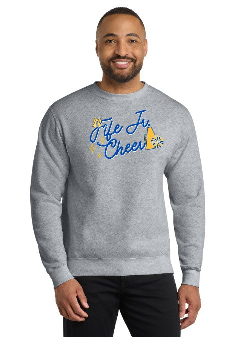 Fife Jr Cheer Fleece Crewneck Sweatshirt