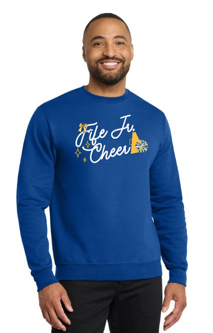 Load image into Gallery viewer, Fife Jr Cheer Fleece Crewneck Sweatshirt
