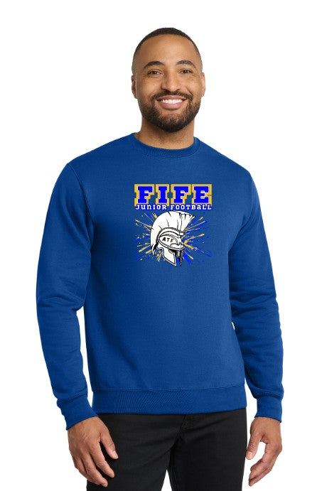 Load image into Gallery viewer, Fife Junior Football Fleece Crewneck Sweatshirt
