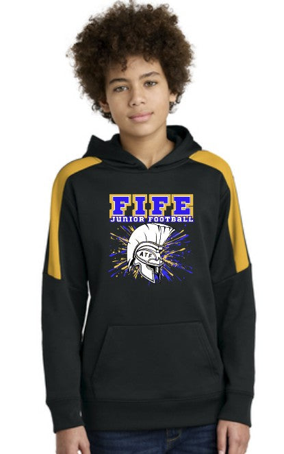 Load image into Gallery viewer, Fife Junior Sport-Wick Fleece United Hoodie (Choose Logo)
