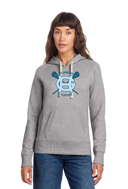 Load image into Gallery viewer, GH Lacrosse Women's C FREE Re-Fleece Hoodie (Crossing Sticks Logo)
