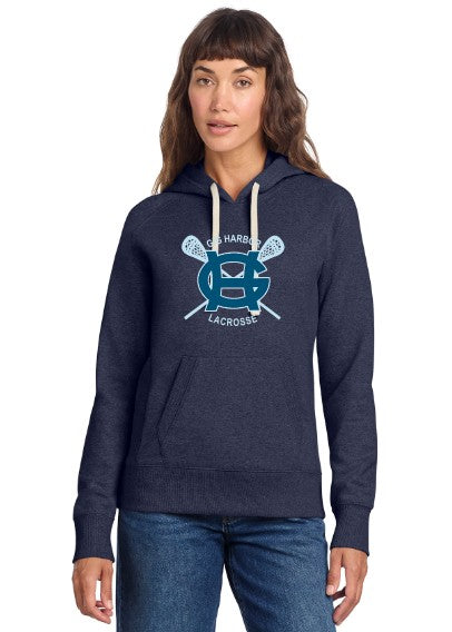 Load image into Gallery viewer, GH Lacrosse Women's C FREE Re-Fleece Hoodie (Crossing Sticks Logo)
