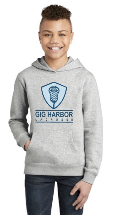 Load image into Gallery viewer, GH Lacrosse Youth Fleece Hoodie (Shield Logo)

