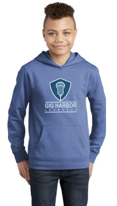 Load image into Gallery viewer, GH Lacrosse Youth Fleece Hoodie (Shield Logo)
