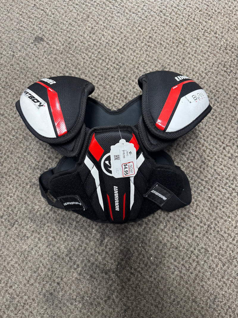 Load image into Gallery viewer, Used Warrior Burn Next Fatboy Youth Medium Lacrosse Shoulder Pads
