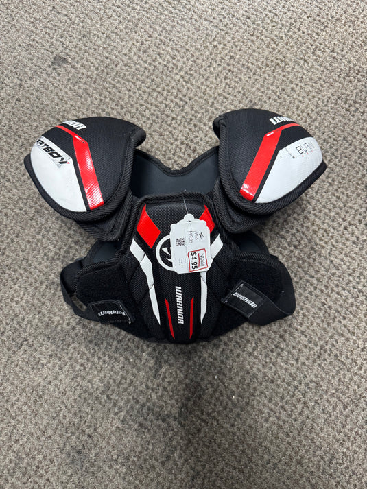 Used Warrior Burn Next Fatboy Youth Medium Lacrosse Shoulder Pads