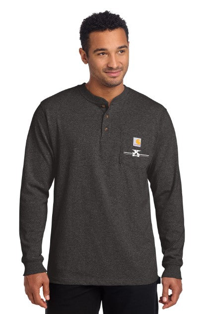 Load image into Gallery viewer, JK Meadow Ranch Carhartt® Long Sleeve Henley T-Shirt
