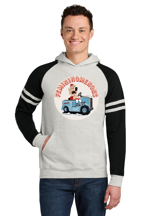 Load image into Gallery viewer, Femininomenons NuBlend Varsity Color Block Hoodie

