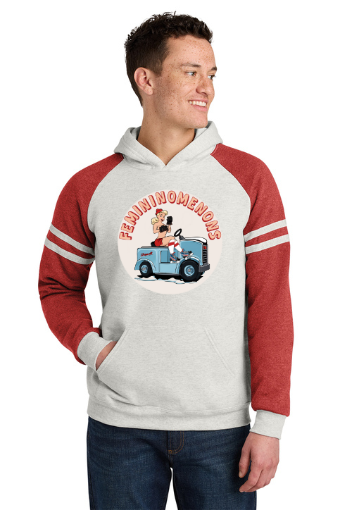 Load image into Gallery viewer, Femininomenons NuBlend Varsity Color Block Hoodie
