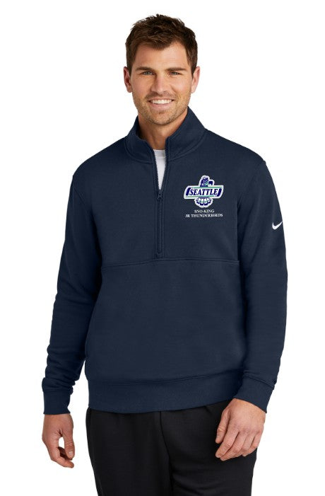 Load image into Gallery viewer, Sno-King Jr Thunderbirds Nike men's Club Fleece Sleeve Swoosh 1/2-Zip
