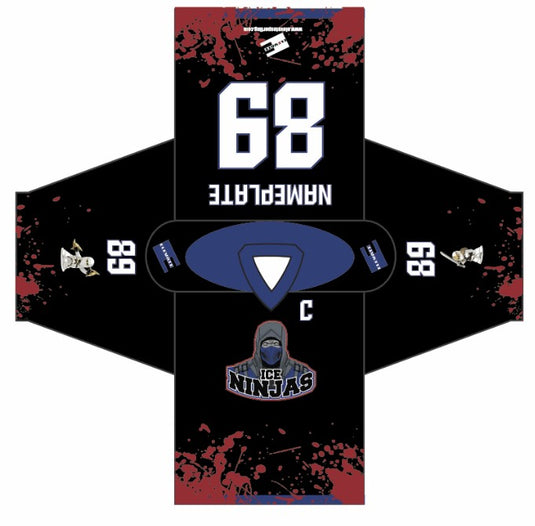 Ice Ninjas RHL Black Sublimation Hockey Jersey