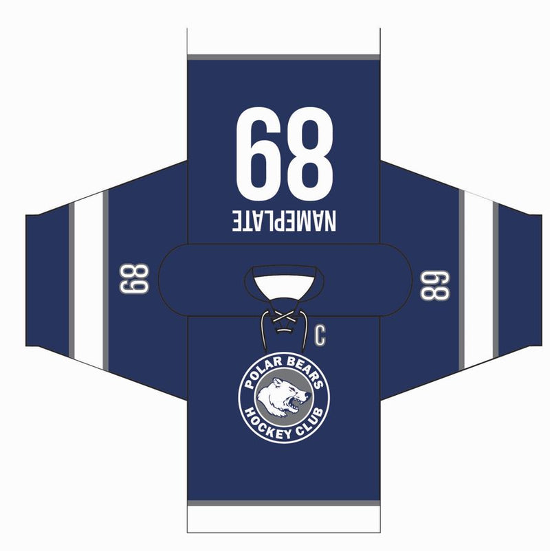 Load image into Gallery viewer, Polar Bears RHL Dark/Blue Hockey Jersey
