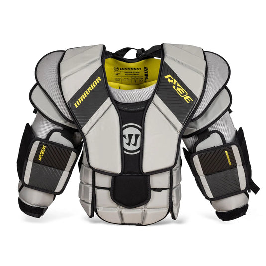 New Warrior Ritual X3 E Grey/Black/Yellow Int. M/L Hockey Goalie Chest