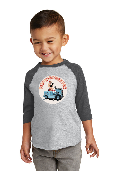 Load image into Gallery viewer, Femininomenons Toddler Baseball Jersey Tee

