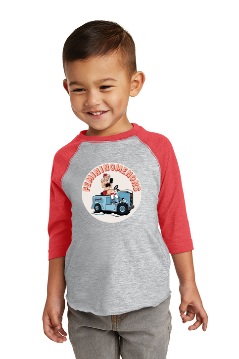 Load image into Gallery viewer, Femininomenons Toddler Baseball Jersey Tee
