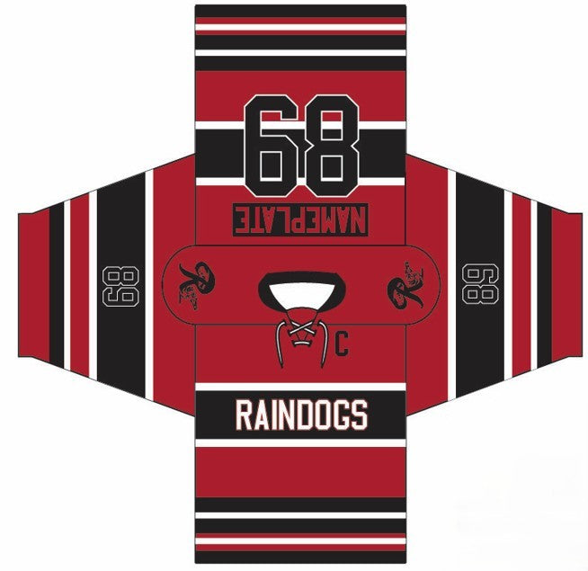 Load image into Gallery viewer, Rain Dogs Retro Sublimated Hockey Jersey
