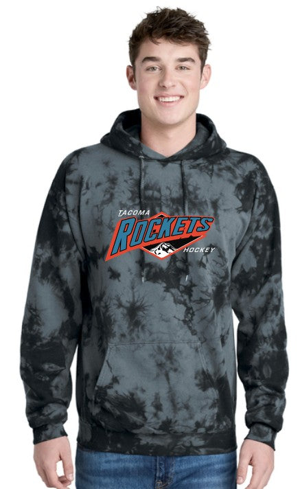 Load image into Gallery viewer, Tacoma Rockets Adult Crystal Tie Dye Hoodie

