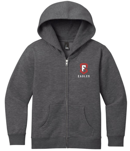SF Eagles Youth Cotton/Poly Fleece Full Zip Hoodie