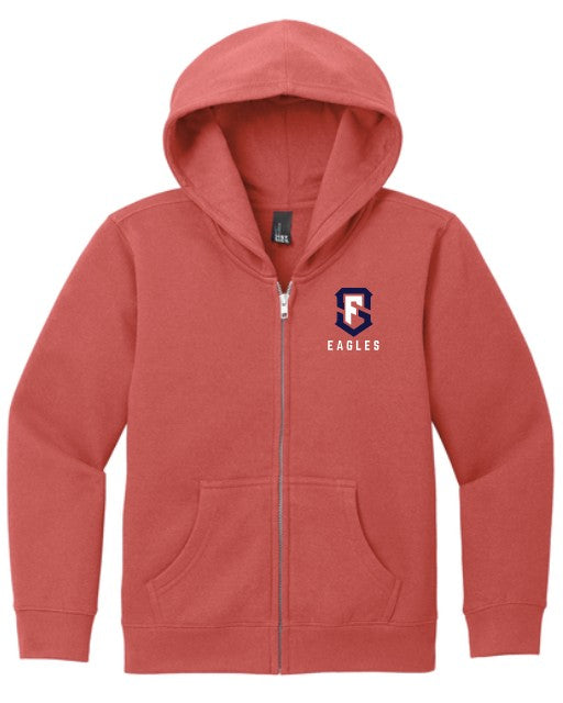 Load image into Gallery viewer, SF Eagles Youth Cotton/Poly Fleece Full Zip Hoodie
