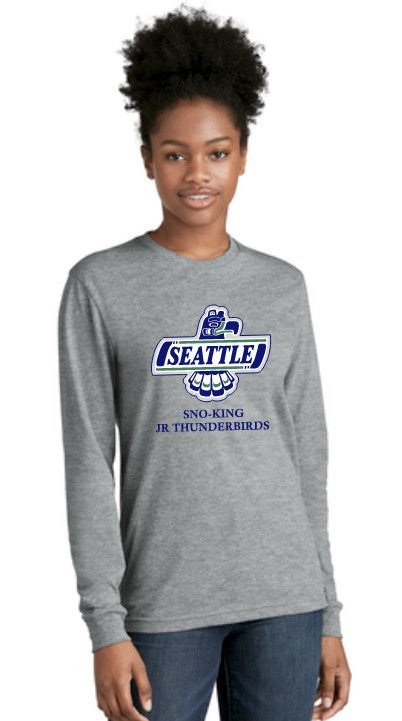 Sno-King Jr Thunderbirds Long Sleeve Cotton Blend Adult Tshirt