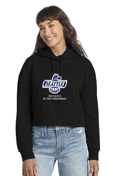 Sno-King Jr Thunderbirds Women's Crop Fleece Hoodie