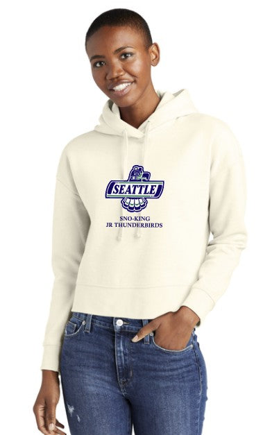 Load image into Gallery viewer, Sno-King Jr Thunderbirds Women's Crop Fleece Hoodie
